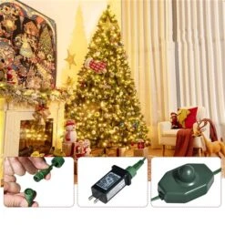 Costway 9-ft Pre-lit Full Green Artificial Christmas Tree With 850 Warm White LED Lights -Northlight Paradise 331066817 AlternateImage3 l