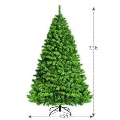 Costway 7.5-ft Full Flocked Green Artificial Christmas Tree With Lights -Northlight Paradise 331066818 AlternateImage1 l