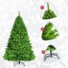 Costway 7.5-ft Full Flocked Green Artificial Christmas Tree With Lights