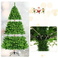 Costway 7.5-ft Full Flocked Green Artificial Christmas Tree With Lights -Northlight Paradise 331066818 AlternateImage3 l