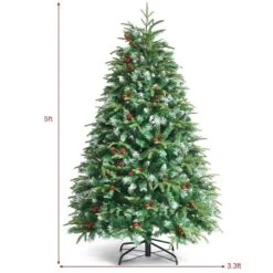 Costway 5-ft Pre-lit Full Green Artificial Christmas Tree With 250 Multicolor LED Lights -Northlight Paradise 331066819 AlternateImage1 l