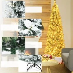 Costway 8-ft Pre-lit Full Flocked White Artificial Christmas Tree With 450 Warm White LED Lights -Northlight Paradise 331066822 AlternateImage4 l