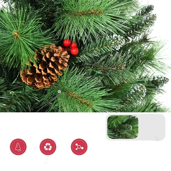 Costway 6-ft Pre-lit Full Green Artificial Christmas Tree With 350 Warm White LED Lights 4 Costway 6-ft Pre-lit Full Green Artificial Christmas Tree With 350 Warm White LED Lights - Image 2