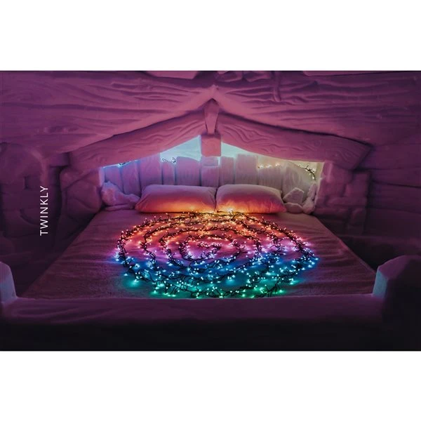 Twinkly Cluster 400-count 19.7-ft Multi-function Colour Changing LED Indoor/outdoor Christmas String Lights 3 Twinkly Cluster 400-count 19.7-ft Multi-function Colour Changing LED Indoor/outdoor Christmas String Lights