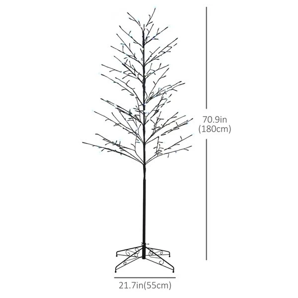 HOMCOM 6-ft Artificial Indoor/Outdoor Christmas Tree With Colourful LED 3 HOMCOM 6-ft Artificial Indoor/Outdoor Christmas Tree With Colourful LED