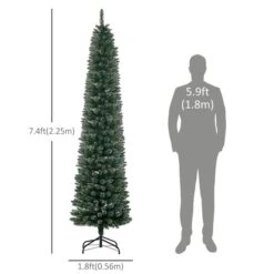 HOMCOM 7.5-ft Artificial Snow Dipped Christmas Tree -Northlight Paradise 331067822 AlternateImage2 l