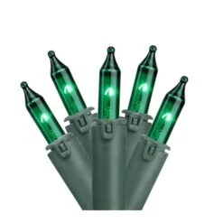 GKI/Bethlehem Lighting 100-Count 45.5-ft Constant Green Incandescent Christmas String Lights