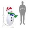 HomCom 3.94-ft Snowman Christmas Inflatable -Northlight Paradise 332008708 AlternateImage2 l