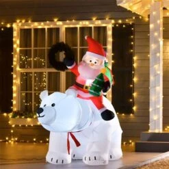 HomCom 5.91-ft Polar Bear Christmas Inflatable -Northlight Paradise 332008727 AlternateImage1 l
