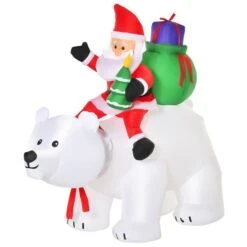 HomCom 5.91-ft Polar Bear Christmas Inflatable -Northlight Paradise 332008727 MainImage 001 l
