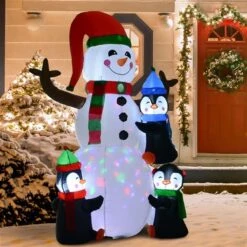 HomCom 5.91-ft Snowman Christmas Inflatable -Northlight Paradise 332008734 AlternateImage1 l