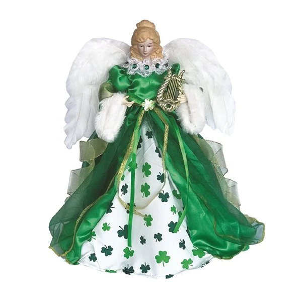 Santa's Workshop 15-in Green Shamrock Angel Christmas Tree Topper 3 Santa's Workshop 15-in Green Shamrock Angel Christmas Tree Topper
