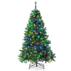 Costway 6-ft Pre-Lit Artificial Christmas Tree With 260 Multi-Colour LED Lights -Northlight Paradise 332015915 MainImage 001 l