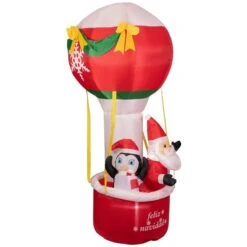 Northlight 8-ft Lighted Feliz Navidad Hot Air Balloon Christmas Inflatable Decoration -Northlight Paradise 332017453 AlternateImage1 l