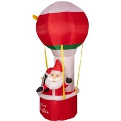 Northlight 8-ft Lighted Feliz Navidad Hot Air Balloon Christmas Inflatable Decoration -Northlight Paradise 332017453 AlternateImage2 l