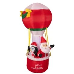 Northlight 8-ft Lighted Feliz Navidad Hot Air Balloon Christmas Inflatable Decoration -Northlight Paradise 332017453 MainImage 001 l