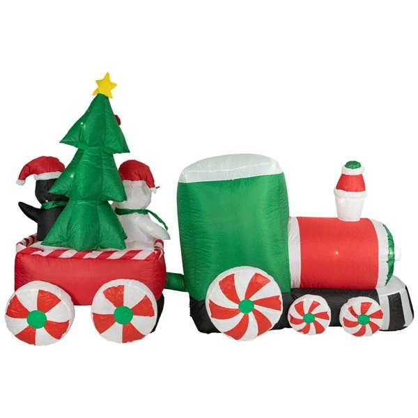 Northlight 8-ft Train With Santa And Friends Christmas Inflatable Decor 4 Northlight 8-ft Train With Santa And Friends Christmas Inflatable Decor - Image 2