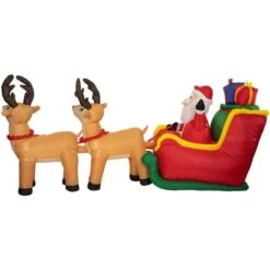 Northlightr 8-ft Santa's Sleigh And Reindeer Outdoor Christmas Inflatable Decoration 8 Northlightr 8-ft Santa's Sleigh And Reindeer Outdoor Christmas Inflatable Decoration -Northlight Paradise 332017467 AlternateImage2 l