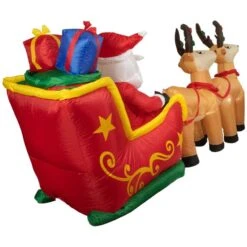 Northlightr 8-ft Santa's Sleigh And Reindeer Outdoor Christmas Inflatable Decoration 9 Northlightr 8-ft Santa's Sleigh And Reindeer Outdoor Christmas Inflatable Decoration -Northlight Paradise 332017467 AlternateImage3 l
