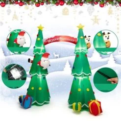 Costway 10-ft H Lighted Inflatable Christmas Arch -Northlight Paradise 332017542 AlternateImage2 l