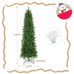 Costway 7.5-ft Pre-Lit Hinged Artificial Christmas Tree With 796 Branch Tips And 350 Multicolour LED Lights - 10 Flash Modes -Northlight Paradise 332017552 AlternateImage1 l