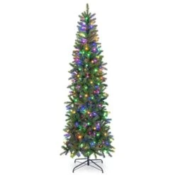 Costway 7.5-ft Pre-Lit Hinged Artificial Christmas Tree With 796 Branch Tips And 350 Multicolour LED Lights - 10 Flash Modes -Northlight Paradise 332017552 MainImage 001 l