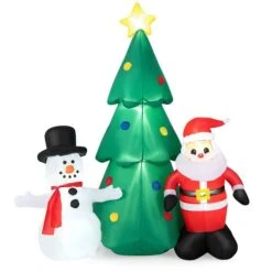 Costway 6-ft H Lighted Inflatable Santa Claus, Christmas Tree And Snowman -Northlight Paradise 332017565 MainImage 001 l