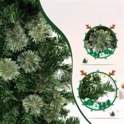 Costway 7-ft Pre-lit Artificial Half Christmas Tree With 150 Warm White LED Lights 11 Costway 7-ft Pre-lit Artificial Half Christmas Tree With 150 Warm White LED Lights -Northlight Paradise 332017580 AlternateImage3 l