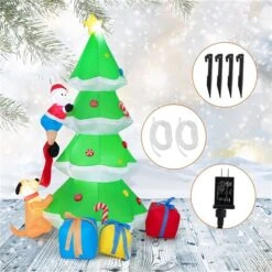 Costway 7-ft H Lighted Inflatable Christmas Tree With Santa Claus And Dog 10 Costway 7-ft H Lighted Inflatable Christmas Tree With Santa Claus And Dog -Northlight Paradise 332017585 AlternateImage3 l