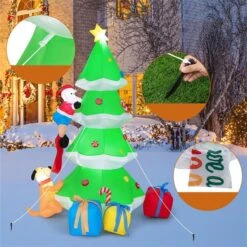 Costway 7-ft H Lighted Inflatable Christmas Tree With Santa Claus And Dog 11 Costway 7-ft H Lighted Inflatable Christmas Tree With Santa Claus And Dog -Northlight Paradise 332017585 AlternateImage4 l