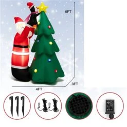 Costway 6-ft H Lighted Inflatable Christmas Tree, Santa Claus And Penguin 11 Costway 6-ft H Lighted Inflatable Christmas Tree, Santa Claus And Penguin -Northlight Paradise 332017586 AlternateImage1 l