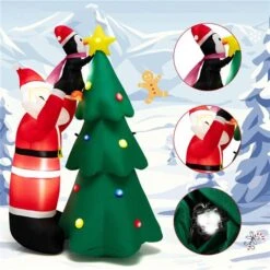 Costway 6-ft H Lighted Inflatable Christmas Tree, Santa Claus And Penguin 10 Costway 6-ft H Lighted Inflatable Christmas Tree, Santa Claus And Penguin -Northlight Paradise 332017586 AlternateImage2 l