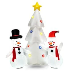 Costway 6-ft H Inflatable Snowmen And Christmas Tree With Built-in Rotating LED Lights -Northlight Paradise 332017593 MainImage 001 l