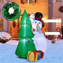 Costway 6-ft H Lighted Inflatable Snowman And Christmas Tree With Gift Boxes 9 Costway 6-ft H Lighted Inflatable Snowman And Christmas Tree With Gift Boxes -Northlight Paradise 332017600 AlternateImage2 l