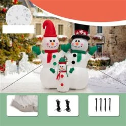 Costway 6-ft H Lighted Inflatable Christmas Snowmen 9 Costway 6-ft H Lighted Inflatable Christmas Snowmen -Northlight Paradise 332017604 AlternateImage4 l