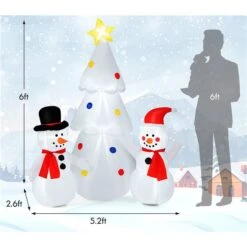 Costway 6-ft H Ligthed Inflatable Christmas Tree With 2 Snowmen 11 Costway 6-ft H Ligthed Inflatable Christmas Tree With 2 Snowmen -Northlight Paradise 332017608 AlternateImage1 l