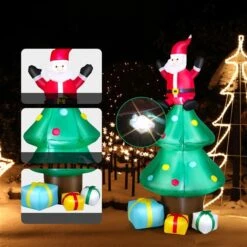 Costway 7-ft H Lighted Inflatable Christmas Tree With Santa Claus And Gift Boxes 10 Costway 7-ft H Lighted Inflatable Christmas Tree With Santa Claus And Gift Boxes -Northlight Paradise 332017610 AlternateImage2 l