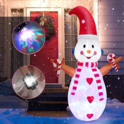 Costway 8-ft H Lighted Inflatable Christmas Snowman 10 Costway 8-ft H Lighted Inflatable Christmas Snowman -Northlight Paradise 332017616 AlternateImage4 l