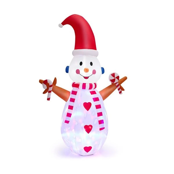 Costway 8-ft H Lighted Inflatable Christmas Snowman 4 Costway 8-ft H Lighted Inflatable Christmas Snowman - Image 2