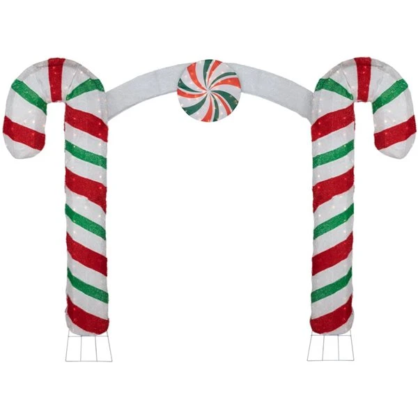 Northlight 7-ft Double Candy Cane Archway Outdoor Christmas Decoration With Lights 7 Northlight 7-ft Double Candy Cane Archway Outdoor Christmas Decoration With Lights - Image 5