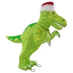 Northlight 30-in Santa T-Rex Dinosaur Outdoor Christmas Decoration With LED Lights 8 Northlight 30-in Santa T-Rex Dinosaur Outdoor Christmas Decoration With LED Lights -Northlight Paradise 332017740 AlternateImage2 l