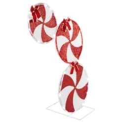 Northlight 32-in Stacked Peppermint Candies Christmas Yard Decoration With LED Lights