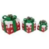 Northlight Set Of 3 12-in Snowflakes Gift Boxes Christmas Decoration With Lights