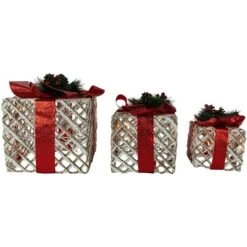 Northlight Set Of 3 9.75-in White Rope Gift Box Christmas Decoration With Lights 10 Northlight Set Of 3 9.75-in White Rope Gift Box Christmas Decoration With Lights -Northlight Paradise 332017764 AlternateImage3 l