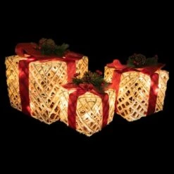 Northlight Set Of 3 9.75-in White Rope Gift Box Christmas Decoration With Lights 11 Northlight Set Of 3 9.75-in White Rope Gift Box Christmas Decoration With Lights -Northlight Paradise 332017764 AlternateImage4 l