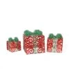 Northlight Set Of 3 10-in Swirl Glitter Gift Boxes Christmas Decoration With Lights