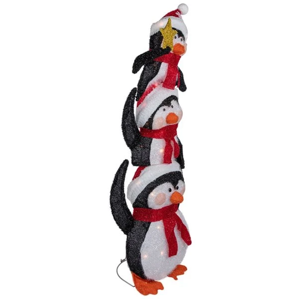 Northlight 41-in Stacked Penguin Family Christmas Decoration With Lights 3 Northlight 41-in Stacked Penguin Family Christmas Decoration With Lights