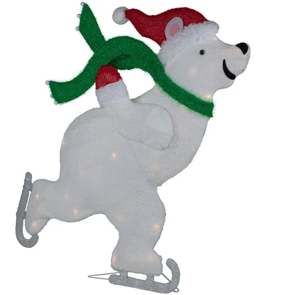 Northlight 36.25-in Skating Polar Bear Christmas Decoration With Lights 7 Northlight 36.25-in Skating Polar Bear Christmas Decoration With Lights - Image 5