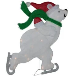 Northlight 36.25-in Skating Polar Bear Christmas Decoration With Lights 8 Northlight 36.25-in Skating Polar Bear Christmas Decoration With Lights -Northlight Paradise 332017776 AlternateImage3 l