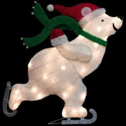 Northlight 36.25-in Skating Polar Bear Christmas Decoration With Lights 10 Northlight 36.25-in Skating Polar Bear Christmas Decoration With Lights -Northlight Paradise 332017776 AlternateImage4 l